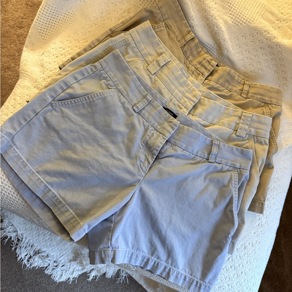 J Crew chino short shorts set of three